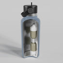 Image focusing on the straw inserted in a bottle, illustrating universal fit compatibility.