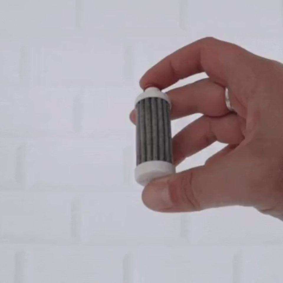 FlavaFil universal straw assembled with the MAX filter inside to provide advanced contaminant removal while drinking from a reusable bottle.